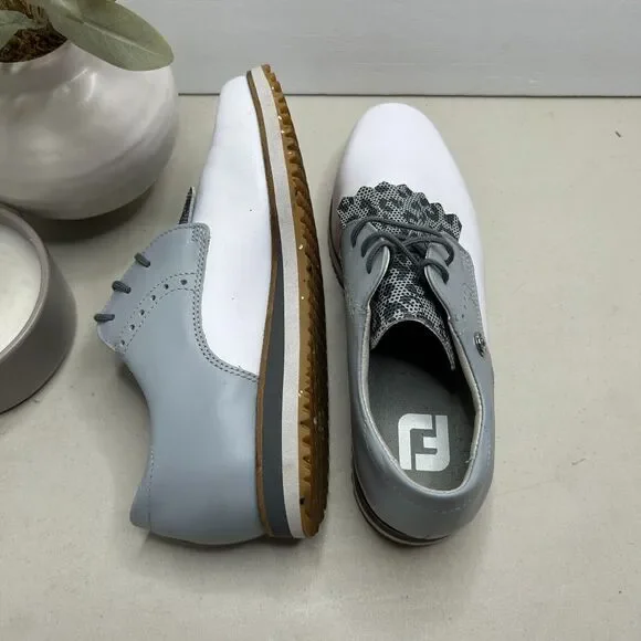 FootJoy Sport Retro Kiltie Spikeless Golf Shoes Leather 92395 Women's US 8 M - Picture 7 of 12